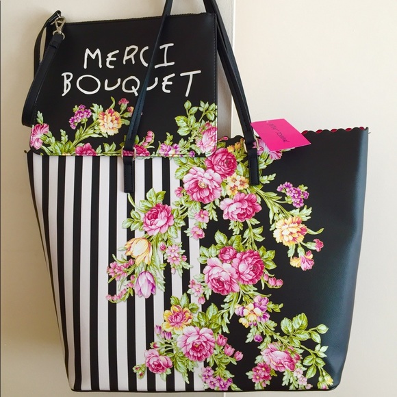 Betsey Johnson Handbags - Betsey Johnson Large Tote with Wristlet Price Firm